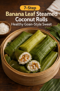 Banana Leaf Coconut Rolls – easy and healthy steamed sweet recipe